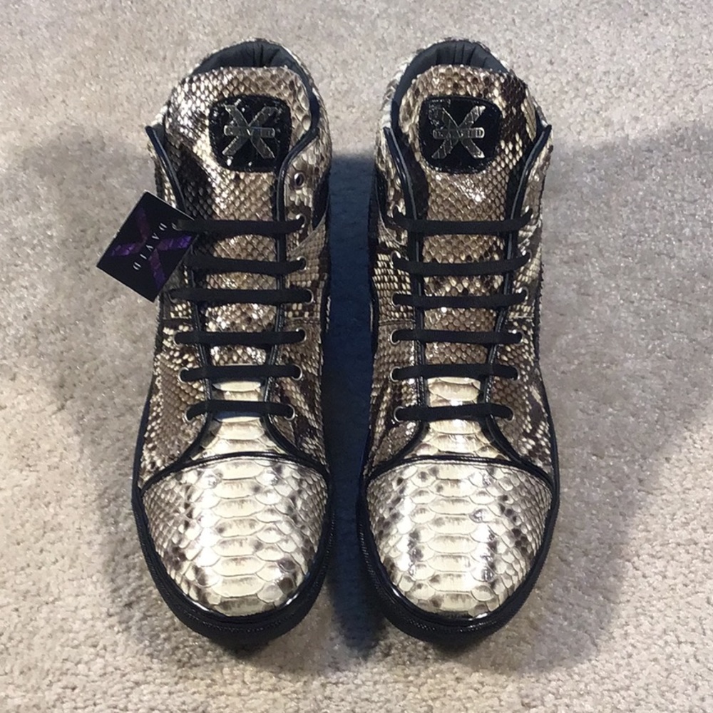 New Beautiful David X Python Skin Fashion Sneaker - image 1